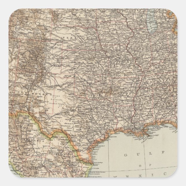 Sticker Carré États-Unis 39 (Devant)