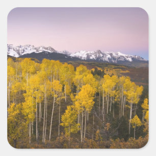 Sticker Carré États-Unis, Colorado, Montagnes Rocheuses. Aube da