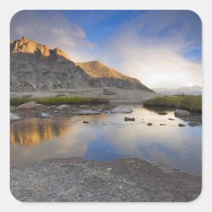 Sticker Carré États-Unis, Colorado, Rocky Mountain NP.