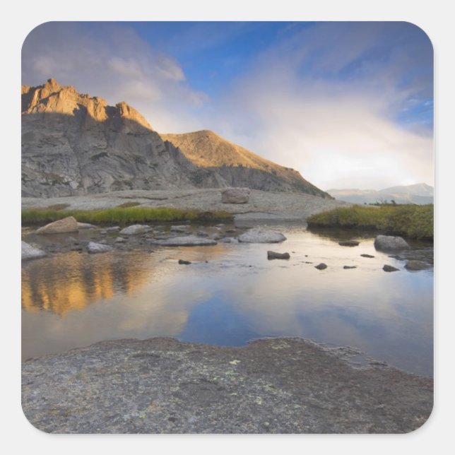 Sticker Carré États-Unis, Colorado, Rocky Mountain NP. (Devant)