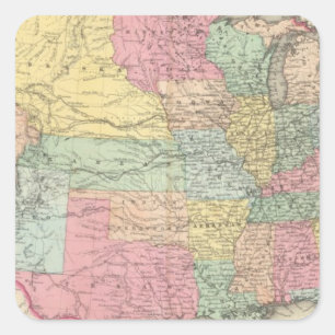 Sticker Carré États-Unis D'Amérique