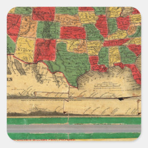 Sticker Carré États-Unis d'Amérique 11