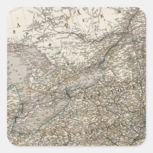 Sticker Carré États-Unis d'Amérique Nord-Est