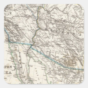 Sticker Carré États-Unis d'Amérique Ouest