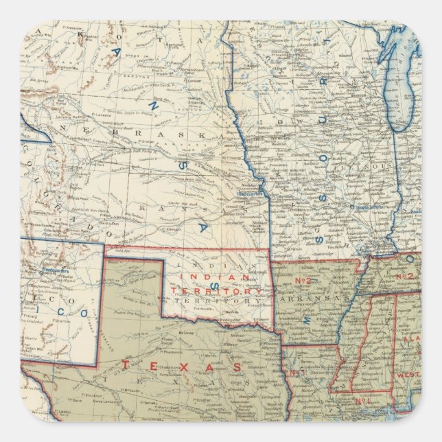 Sticker Carré États-Unis déc 1861 (Devant)