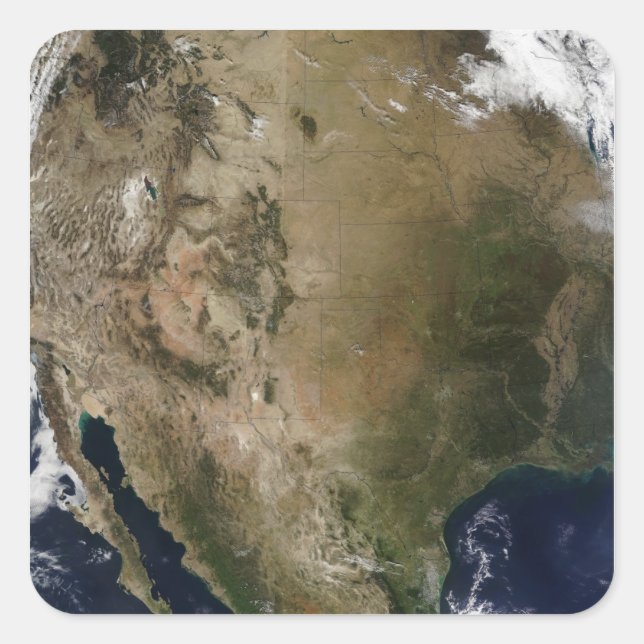 Sticker Carré États-Unis du centre et de l'ouest (Devant)