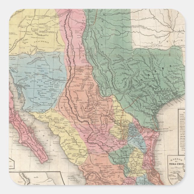 Sticker Carré États-Unis et Mexique (Devant)