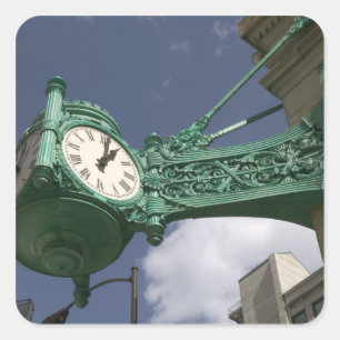 Sticker Carré États-Unis, Illinois, Chicago : La boucle : État d