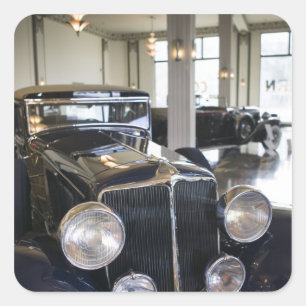 Sticker Carré États-Unis, Indiana, Auburn : Auburn, Cord, Duesen