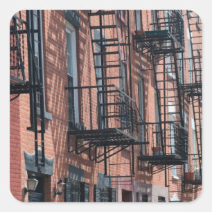 Sticker Carré États-Unis, New York, New York City, Brooklyn : Co