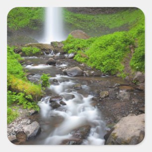 Sticker Carré États-Unis, Oregon, Columbia River Gorge, Latourel