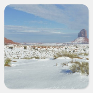 Sticker Carré États-Unis, Utah, Monument Valley. L'armoise appar