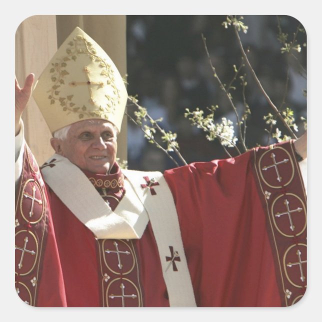 Sticker Carré États-Unis, Washington, D.C. Pope Benedict 2 (Devant)