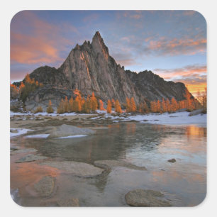 Sticker Carré États-Unis, Washington, montagnes Cascade. Prusik