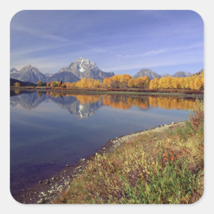 Sticker Carré États-Unis, Wyoming, Grand Teton National Park. Mt
