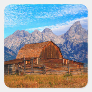 Sticker Carré États-Unis, Wyoming, Parc national de Grand Teton.