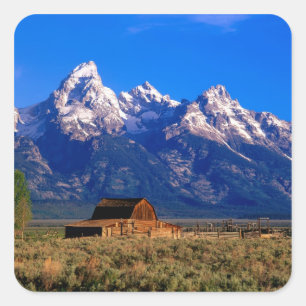 Sticker Carré États-Unis, Wyoming, Parc national de Grand Teton,