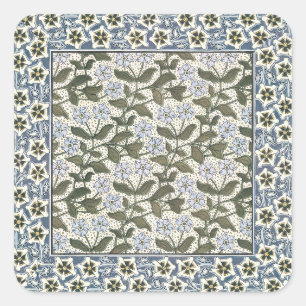 Sticker Carré Été Périwinkel Fleur Plutôt Élégant Floral