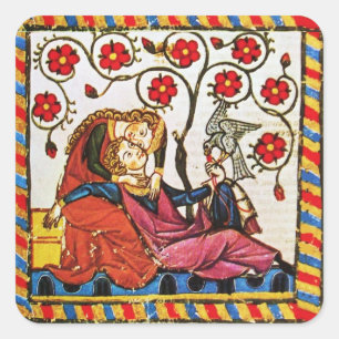 STICKER CARRÉ ETERNEL LOVE VALENTINE'S DAY PARCHMENT