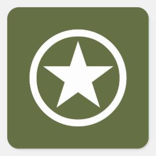 Sticker Carré Étoile d'armée