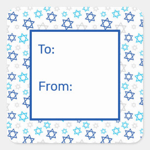 Sticker Carré Étoile de David