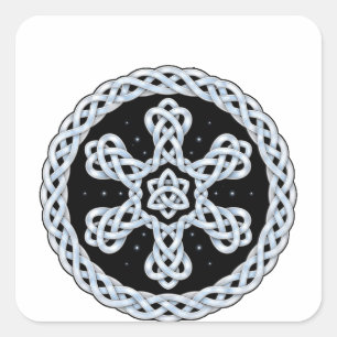 Sticker Carré Étoile flocon de neige Nœud celtique