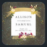 Sticker Carré Étoiles en argent or Chalkboard do-it-yourself Mer<br><div class="desc">Un beau modèle pour la do-it-yourself Mariée.Le texte simple et minimaliste commence par vos noms dans toutes les capitales. Votre adresse est en italique et mixe casquette et non casquette sur un carré blanc clair. Vous pouvez facilement remplacer le texte modèle par vos propres détails mariages. Il est également facile...</div>