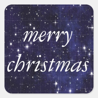 Sticker Carré Étoiles festives
