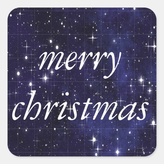 Sticker Carré Étoiles festives (Devant)