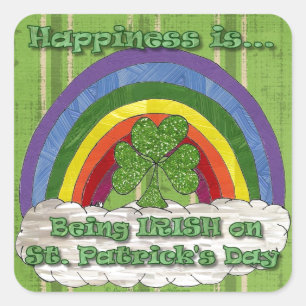 Sticker Carré Être Irlandais le jour de la Saint-Patrick