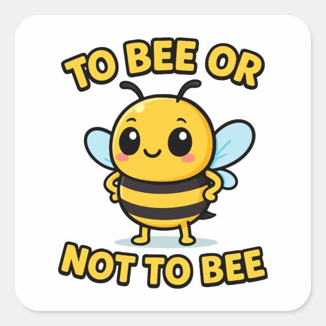 Sticker Carré Être ou ne pas être (Devant)