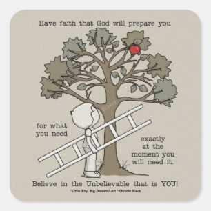 Sticker Carré Être préparé