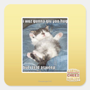 Sticker Carré Étreinte de yoo de giv de gunna du wuz I