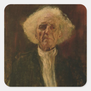 Sticker Carré Étude de la tête d'un aveugle (huile sur toile)