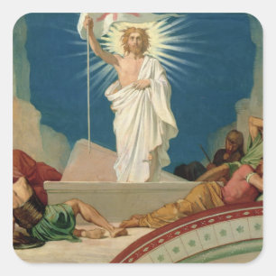 Sticker Carré Étude pour la Résurrection du Christ, 1860
