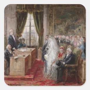 Sticker Carré Étude sur le mariage civil
