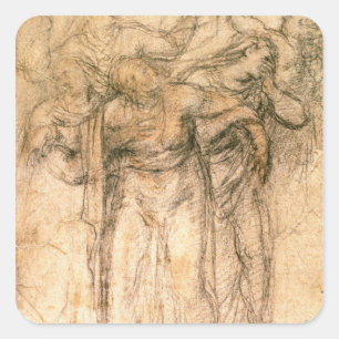 Sticker Carré Étude sur les femmes en deuil