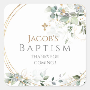 Sticker Carré Eucalyptus Gold Greenery