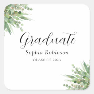 Sticker Carré Eucalyptus Moderne Graduation