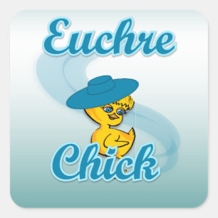 Sticker Carré Euchre Chick #3