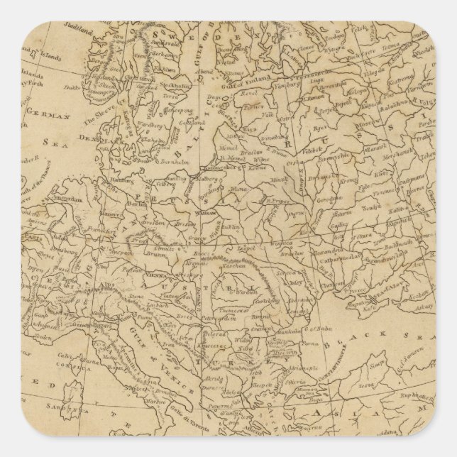 Sticker Carré Europe 18 (Devant)