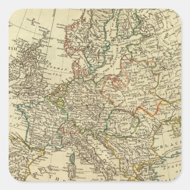 Sticker Carré Europe 43 (Devant)