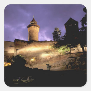 Sticker Carré Europe, Allemagne, Nuremberg, Château Impérial