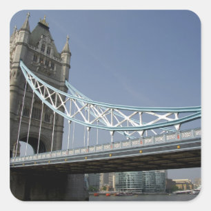 Sticker Carré Europe, Angleterre, Londres. Tower Bridge sur les