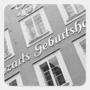 Sticker Carré Europe, Autriche, Salzbourg. Lieu de naissance de 