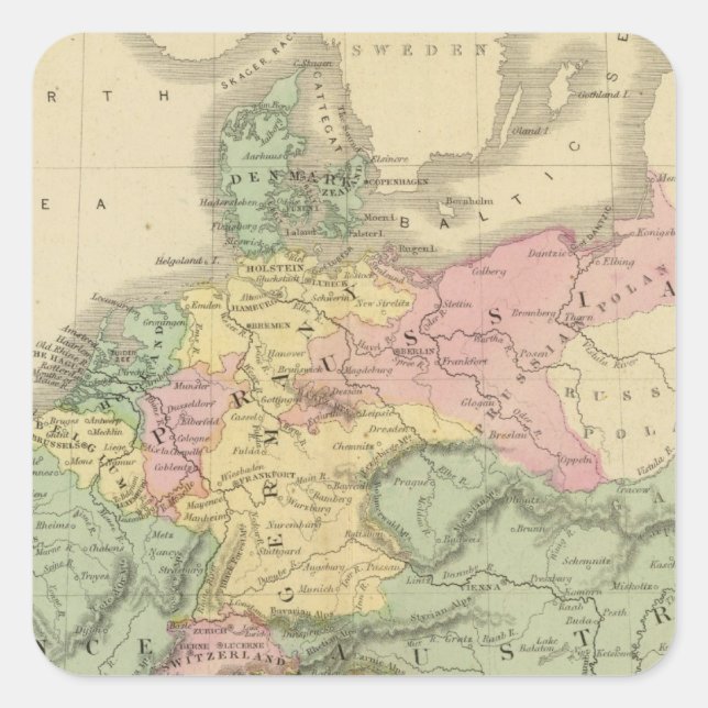 Sticker Carré Europe continentale (Devant)