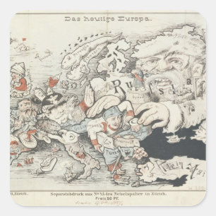Sticker Carré Europe d'aujourd'hui", 1887