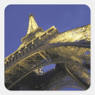 Sticker Carré Europe, France, Paris, Tour Eiffel, soirée 2