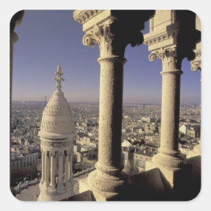 Sticker Carré Europe, France, Paris, Vue de Paris à travers