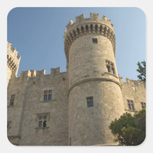 Sticker Carré Europe, Grèce, îles du Dodécanèse, Rhodes :